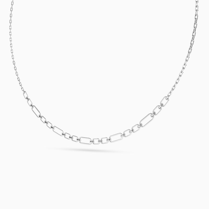 ويفز من لازوردي سلسلة شكل وصلات بيبركليب ممتدة فضة - Image 2